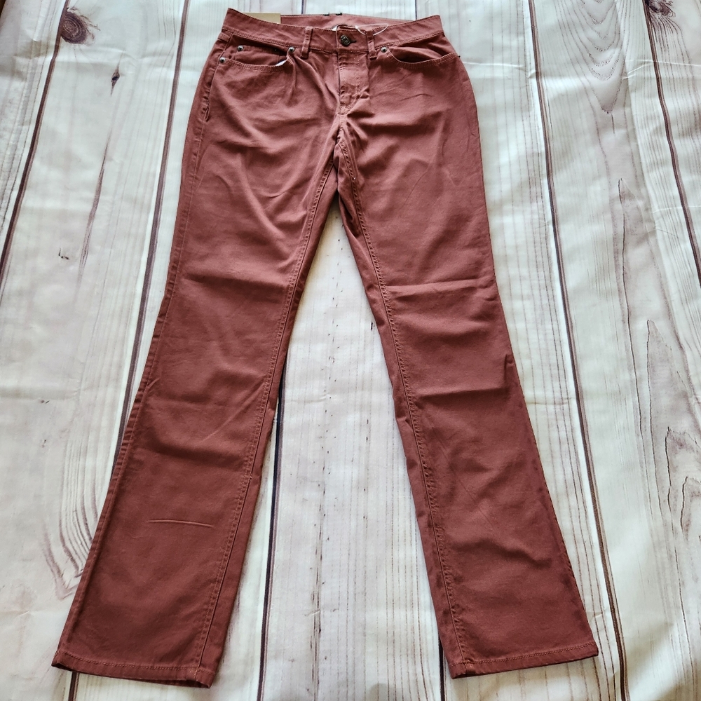 NWT LL Bean "Favorite Fit Straight Leg" Flex Pants Pale Sienna | Women's Size 6 - Picture 2 of 12